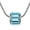 Aqua, variant on 14K White Gold Plated Baguette IOBI Crystals Necklace For Woman in Four Colors
