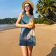 thumbnail image 3 of Fotbe Dancing Whale Vestido de Verano sin Mangas para Mujer – Vestido Midi Línea A, Estilo Camiseta Floral, Vestido Playero Casual y Fluido, 3 of 7