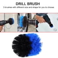 thumbnail image 4 of Juego de 3 cepillos de cerdas de polipropileno para limpiar bañeras e inodoros, limpiador de azulejos y lechada de color azul, 4 of 8