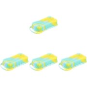 4pcs Accessory Bath Massager Shampoo Dry Wet Body Scrubber Men Exfoliation Exfoliating and Gentle Wash Women Brush Massage Green Hair Shower Scalp Accessories Bristles for Skin