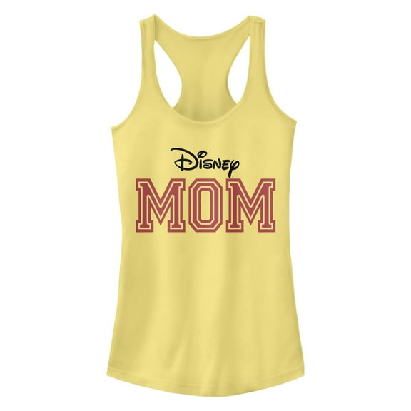 Junior's Mickey & Friends Mother's Day Mom Official Logo  Racerback Tank Top