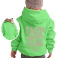 thumbnail image 4 of Little Girls Hoodies Sweatshirts Kids Hoodie Letter Long Sleeve Pocket Hoodie Jacket Clothes Light Green Size 6-7T, 4 of 4