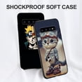thumbnail image 3 of Funda Para Samsung Galaxy S10 S10 plus 4G Trasera De Teléfono Silicona Negra tpu Gato Lindo Patrón De Chica De Dibujos Animados, 3 of 4
