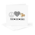 thumbnail image 5 of 3drose, Peace Love Corgis with Peace Sign, Paw Heart, and Corgi Clip Art., 12 Greeting Cards with Envelopes, 5 of 7