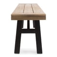 thumbnail image 6 of FFZ Outdoor Bench with Slat Panel Design Acacia Wood Frame, Natural And Grey, 6 of 9