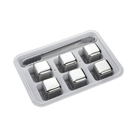 

Julam 4/6/8-Pack Whiskey Ice Cubes Stainless Steel Ice Cubes Reusable Whiskey Stones for Scotch and Bourbon