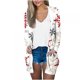 thumbnail image 2 of Pntutb moda mujer Navidad estampado suelto manga larga cárdigan otoño abrigo blusa Rollbacks Pntutb Pntutb-3067, 2 of 6
