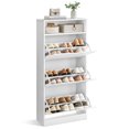 thumbnail image 1 of SONGMICS Jewelry Cabinet Armoire, Freestanding Lockable Storage Organizer Unit with 2 Plastic Cosmetic Storage, Full-Length Frameless Mirror, for Necklace Earring, White, 1 of 5