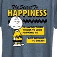 thumbnail image 3 of Peanuts - Secret To Happiness - Women's Short Sleeve Graphic T-Shirt, 3 of 6