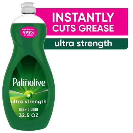 Palmolive Ultra Strength Liquid Dish Soap, Cuts Grease and Grime, No Soaking Needed, 32.5 fl oz