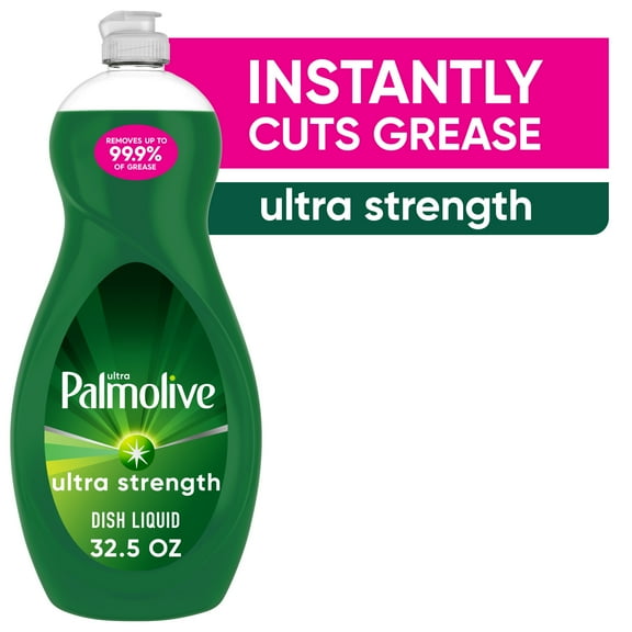 Palmolive Ultra Strength Liquid Dish Soap, Cuts Grease and Grime, No Soaking Needed, 32.5 fl oz