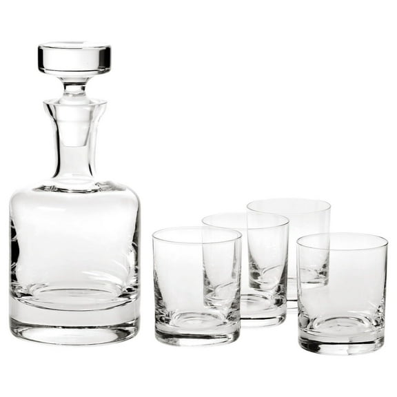 Buckingham Decanter Set. Four Crystal Whisky Glasses and One Handmade European Lead- Crystal Decanter. Buckingham Decanter 125th Anniversary Limited Edition Gift Set