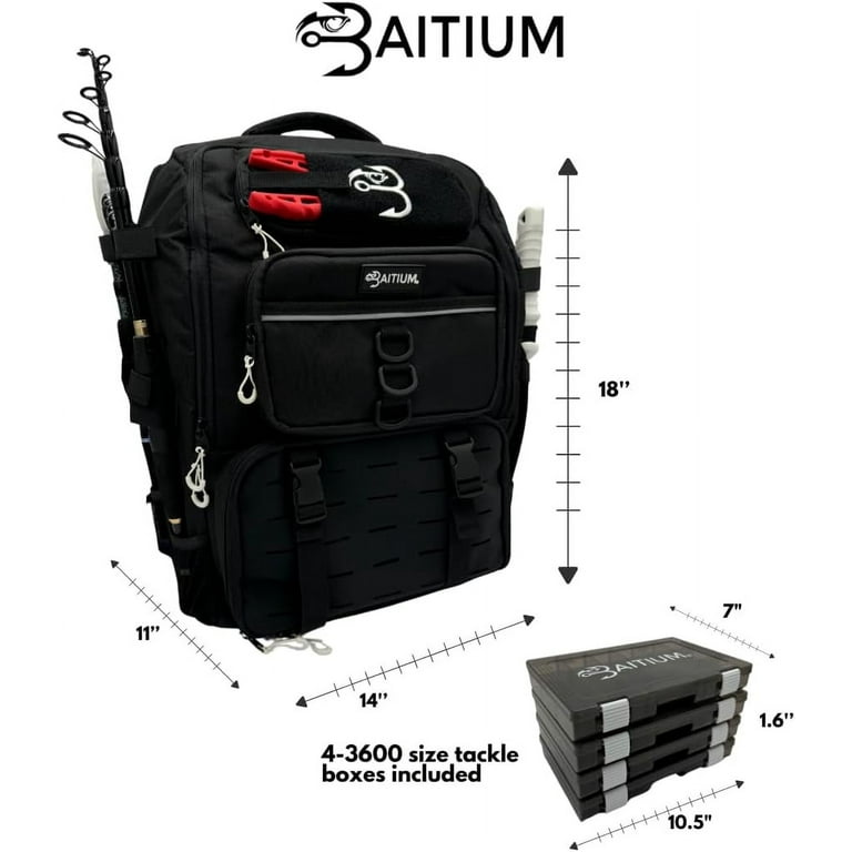 Fishing Backpack, Fishing Tackle Backpack With Rod Holders