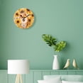 thumbnail image 4 of 10 Inch Wall Clock Battery Operated Silent Clock Decorative for Office, Kitchen, Outdoor, Living Room，Cartoon Dog Sunflower Yellow Beautiful Design, 4 of 4