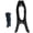 Black, variant on Hersfrd Canoe Anchor Grip with Paracord Brush Gripper for Kayak (Black Boat Clamp)