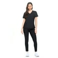 thumbnail image 4 of Scrubs for Women Set Ultra Stretch Form Fitting Womens Scrub Set (Black, X-Small), 4 of 8