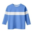 thumbnail image 4 of Girls Fashion Tops Loose Soft Striped Color Block Long Sleeve T-Shirts Girls Basic Crewneck Tops Fall Clothes Girls Christmas Shirt 9-10 Years, 4 of 5