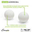 thumbnail image 3 of Champion Sports LBWNOCSAE Balle de Lacrosse Officielle 2,5 Po, Blanche, 3 of 5