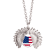 thumbnail image 1 of Ohio USA mapa estrellas rayas bandera forma Collar de girasol collar collar collar colgante, 1 of 3