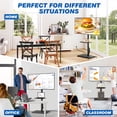 thumbnail image 7 of TAVR Furniture Floor TV Stand with Power Outlet for 32 to 60 inch Screens up to 88 lbs, Black Swivel Metal Tall TV Stand Mount, 7 of 7