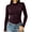 #09 Purple, variant on AloohaidyvioNo Boundaries Long Sleeve Shirts for Women Mock Turtleneck Base Tee Ruffle Neck Slim Fit Fall Tops