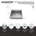 thumbnail image 4 of Gourmetier GKTSF302491 Edinburg 30" Stainless Steel Apron-Front Single Bowl Farmhouse Kitchen Sink, Brushed, 4 of 5