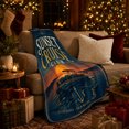 thumbnail image 3 of Vintage Sunset Cruise Club Nautical, Peaceful Mountain Lake Scene, Warm Flannel Blanket for Cabin and Lodge with Detailed Artwork, Outdoor Lovers Camping Gift, Rustic Home Decor, 3 of 9