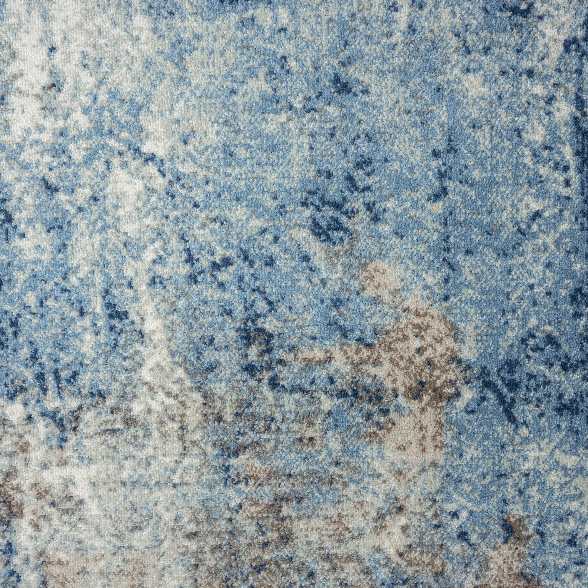 Chelsea Contemporary Abstract 5'3'' x 7'3'' Navy and Blue Polypropylene Indoor Area Rug, 5' x 7'