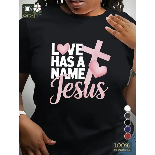 Love Jesus Cotton Women's T-Shirt Comfort Edition, Women's Clothing Tee For Adult, Men, Women, Teen, Teenager, Adolescent, Youth