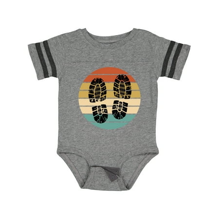 

Inktastic Hiking Boots Retro Sunset Gift Baby Boy or Baby Girl Bodysuit