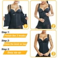 thumbnail image 6 of QRIC Women Waist Trainer Corset, Zipper Vest Body Shaper Cincher, Shapewear Slimming Sports Girdle, Neoprene Sauna Tank Top with Adjustable Straps, 6 of 7