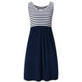 thumbnail image 3 of Gunia Women Pregnant Maternity Sleeveless Stripe Printed Tank Dress Breastfeeding Summer Maternity Sleepwear Soft, 3 of 5
