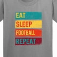thumbnail image 4 of Inktastic Football Sports Eat Sleep Football Repeat Youth T-Shirt, 4 of 5