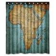 thumbnail image 1 of ABPHQTO Vintage Map Africa Nuremberg Alemania Cortina de ducha de poliéster impermeable y ganchos 150x180 cm, 1 of 1