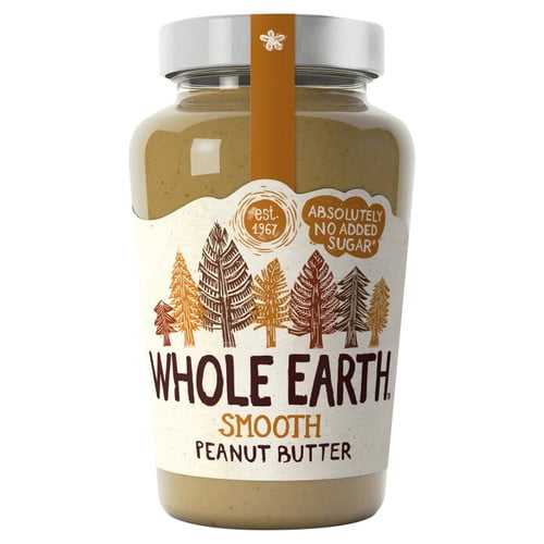 Whole Earth Smooth Peanut Butter 454g, British Import (Pack of 2)