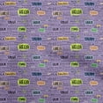 thumbnail image 1 of oneOone Cotton Poplin Purple Fabric Writing Text Quilting Supplies Print Sewing Fabric By The Yard 42 Inch Wide, 1 of 4