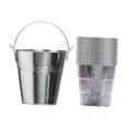 thumbnail image 3 of Cubo de grasa para barbacoa, cubo de hierro para goteo con de papel de aluminio, pieza de repuesto con asa, accesorios para parrilla, recolector de, 3 of 8