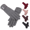thumbnail image 2 of Mosey 1 Pair Cozy Winter Fleece Gloves Gift Autumn Keep Warm Snow Delicate Design Minimalistic Christmas Gloves, 2 of 8