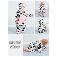 thumbnail image 2 of MICHLEY Unisex Baby Flannel Hooded Romper Animal Ears Costume Warm Jumpsuit for Autumn Winter, 2 of 7