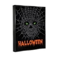 thumbnail image 3 of Stupell Industries Spooky Halloween Spider Web Skull Graphic Art Jet Black Floating Framed Canvas Print Wall Art, Design by Linda Birtel, 3 of 6