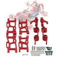 thumbnail image 4 of Kits de Metal de Actualización de Orugas RC Soporte de Eje C Oscilante Delantero y Trasero 1/12 para Wltoy 12416 124017 1124018 Rojo Perfecl, 4 of 7