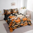 thumbnail image 3 of Manfei Kawaii Gnome Bedding Sets King Size, Pumpkin Harvest Bed in a Bag King size, Autumn Maple Leaf Reversible Comforter Sets with Sheets, Breathable Room Decor, 7 Pieces, 3 of 7