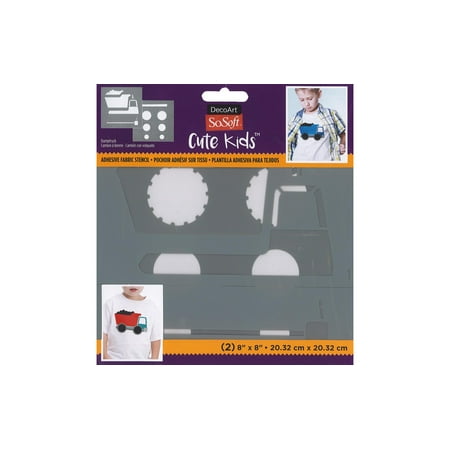 UPC: 0766218118479 | Decoart SoSoft Fabric Stencil 8×8 Dumptruck