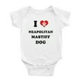 thumbnail image 1 of I Heart Neapolitan Mastiff Dog Funny Baby Bodysuit, 1 of 5