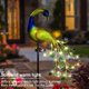thumbnail image 4 of Muyoka Miuline Luces solares para jardín, 30 LED, decoración de pavo real de metal, luces solares para jardín IP44, luces solares impermeables para caminos de paisaje para patio de césped al aire libr Muyoka Hogar, 4 of 7