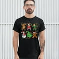 thumbnail image 3 of Tee Hunt Christmas Crew Dabbing T-shirt Reindeer Santa Claus Elf Snowman Men's Tee, 3 of 5