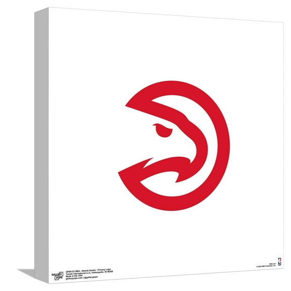 Gallery Pops NBA Atlanta Hawks - Primary Logo Canvas Wall Art, Unframed Version, 12" x 12"
