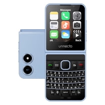 Unnecto Snap | Dual SIM | GSM | Unlocked | QWERTY Keyboard | Flip Phone | Cloud OS | Sky Blue