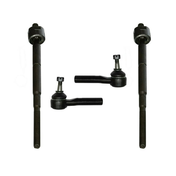 New 4 Pc Front Steering Inner & Outer Tie Rod Ends New
