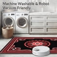 thumbnail image 5 of ODIKA 3'x5' Machine Washable Non-Slip Area Rug, Medallion Artistry With Flourishing Floral Motifs And Ornate Borders High Traffic Rug with Pad, Black, 545647, 5 of 8